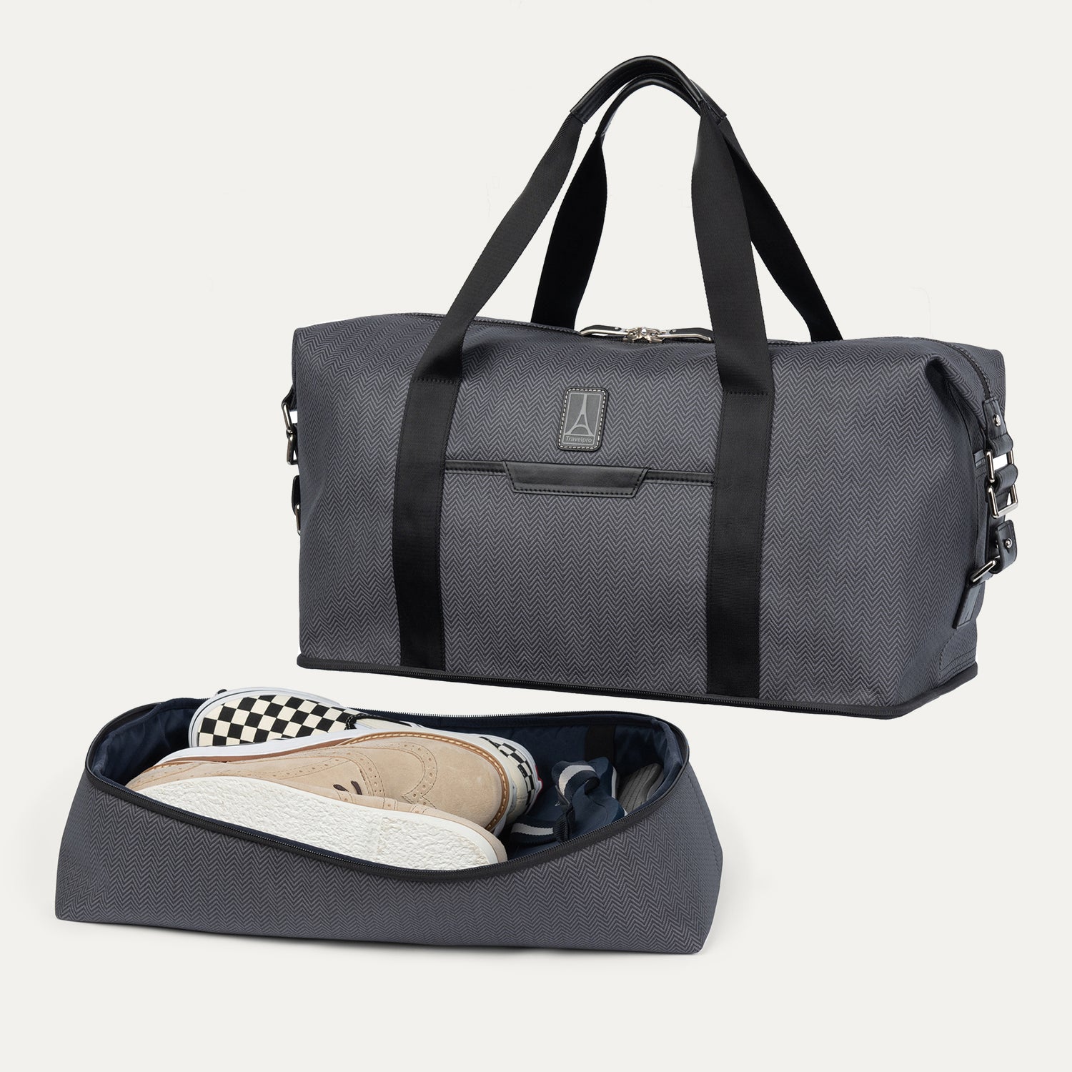 Travelpro® x Travel + Leisure Ensemble de bagages à roulettes et à fond plat de taille moyenne pour l'enregistrement et pour le voyage en semaine