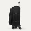 Side view of the Travelpro Crew Classic Carry-On Spinner in Black, shown expanded with Low-Profile Side Carry Handles.