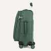 Side view of Travelpro Versapack Expandable Spinner in Desert Sage Green, featuring TSA Approved Locks and Expandable capacity.