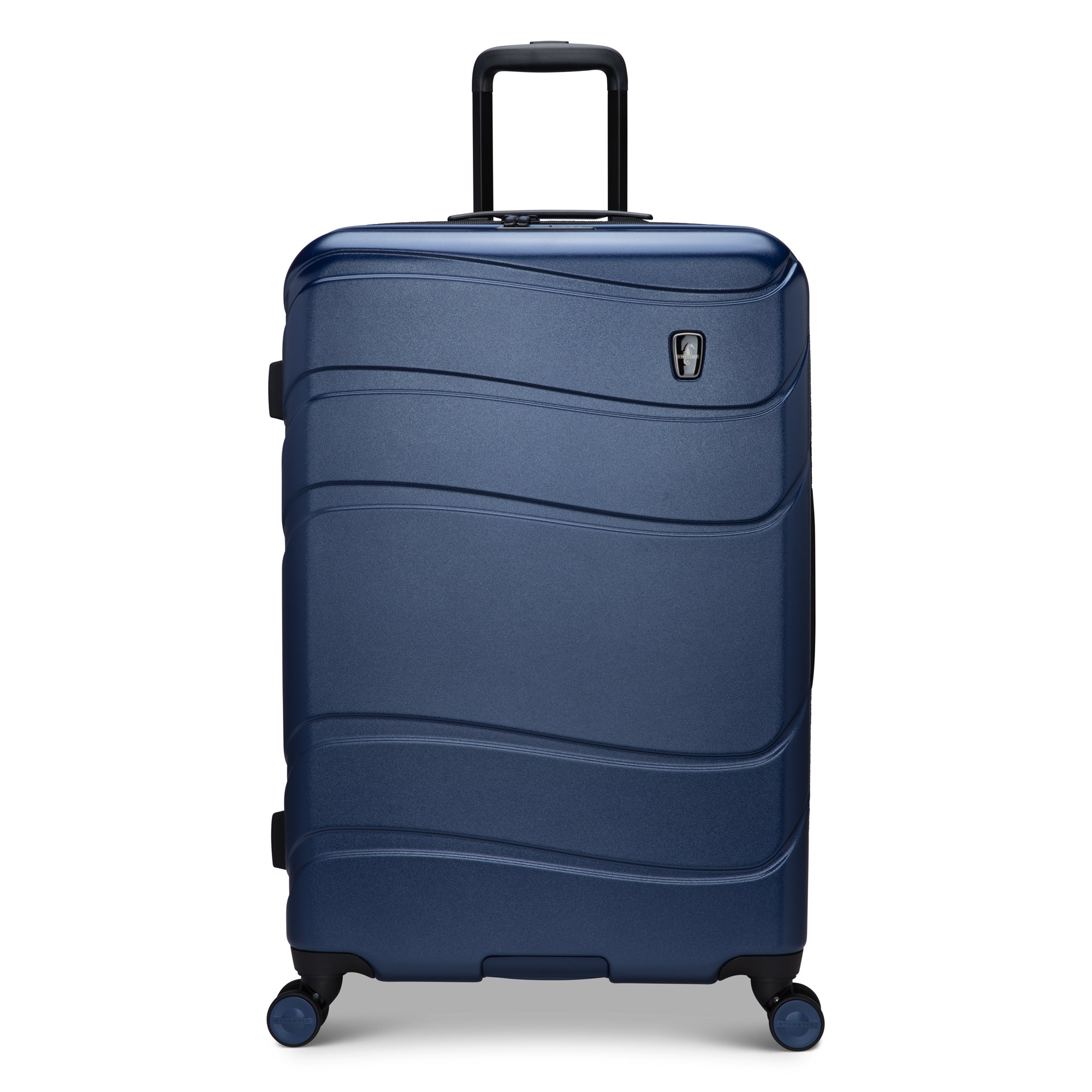 Atlantic Transmarine Hardside Large Checked Spinner in Midnight Blue, view 3