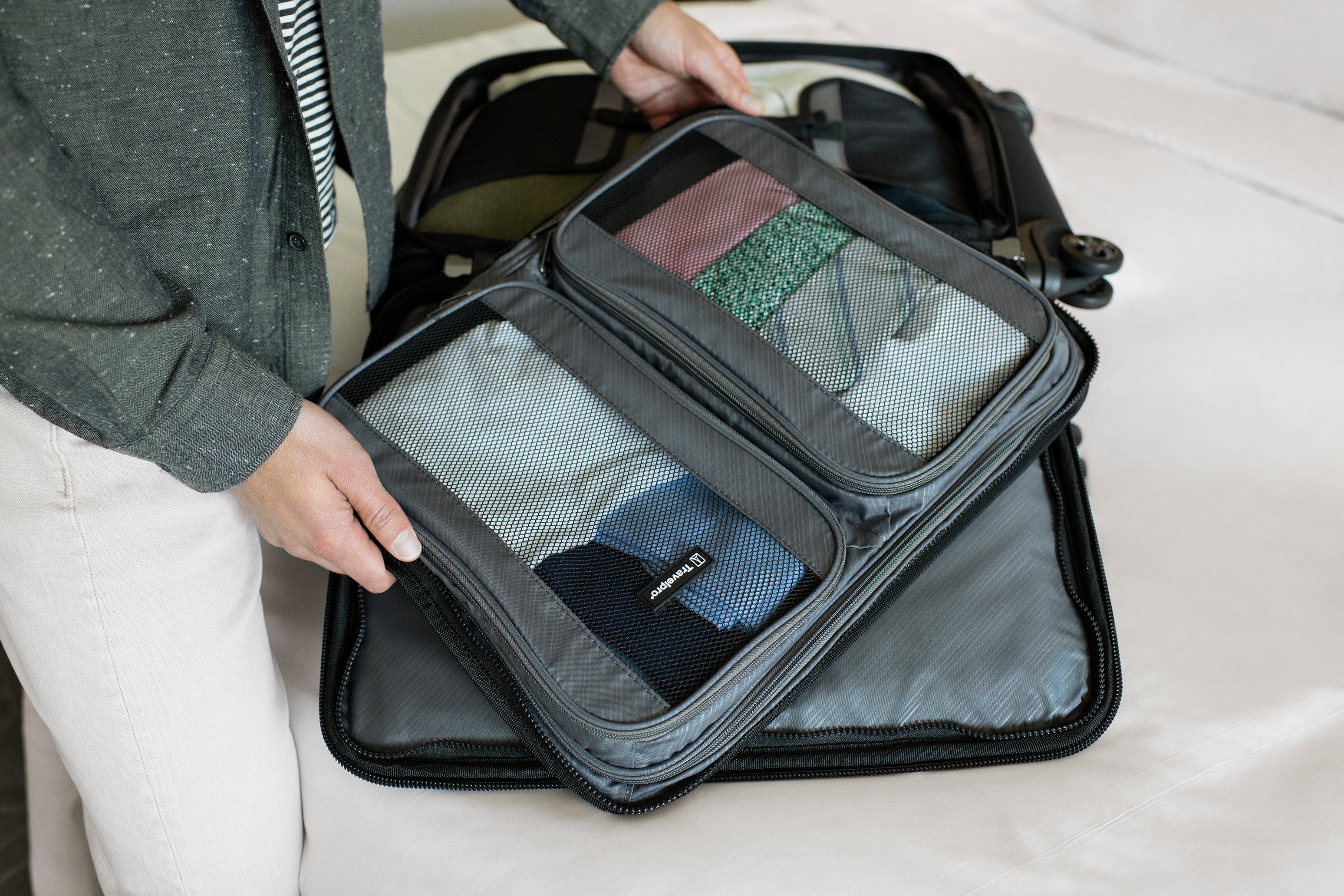 Man packing