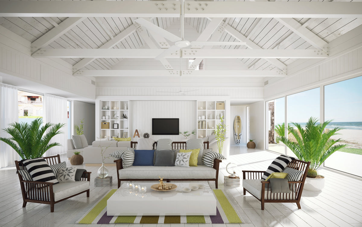 vacation rental living room on the beach