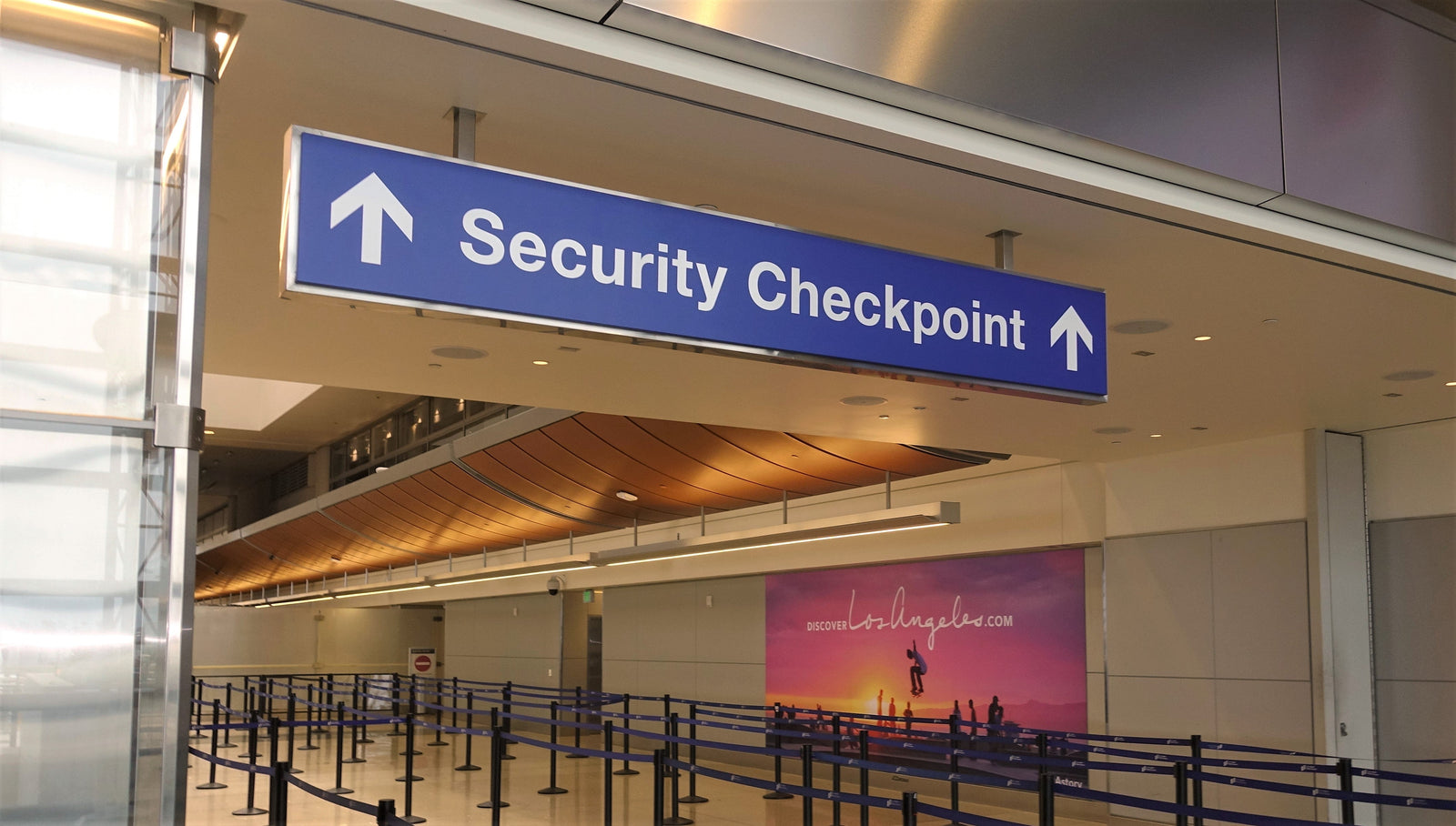 Security checkpoint at an airport