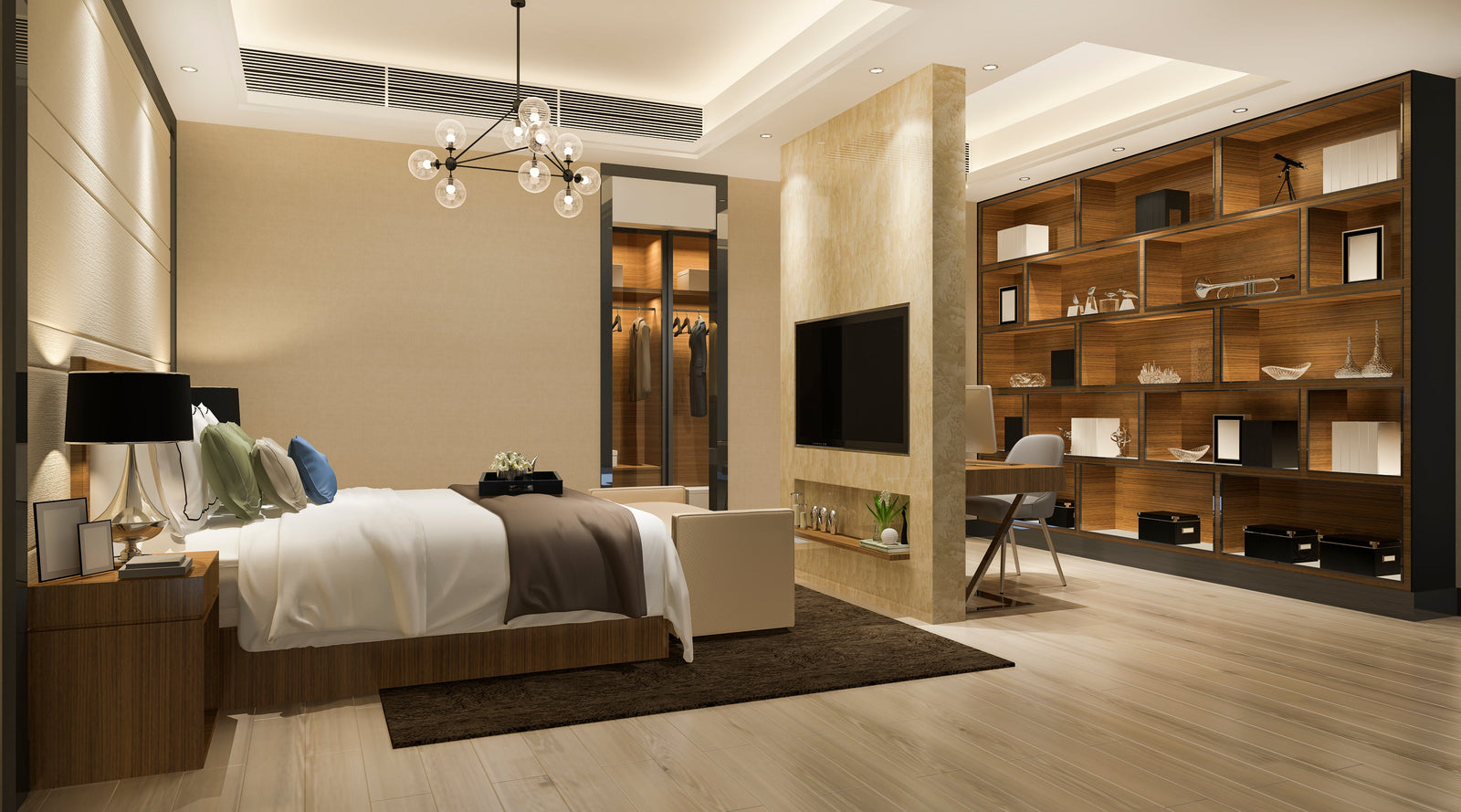 Luxury hotel rooom
