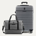 Ensemble de bagages Travelpro® x Travel + Leisure : valise spinner moyenne pour l'enregistrement et sac de voyage à fond ouvrant