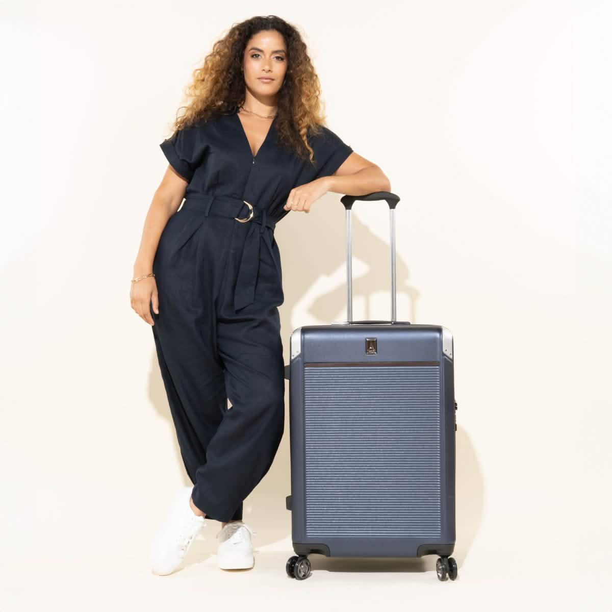 Valise grand format à roulettes en polycarbonate Platinum® Elite