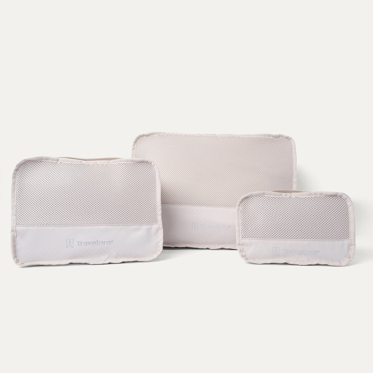 Packing cubes included with the Travelpro Platinum Reserve Large Check-In Hardside Spinner in Steel Blue
