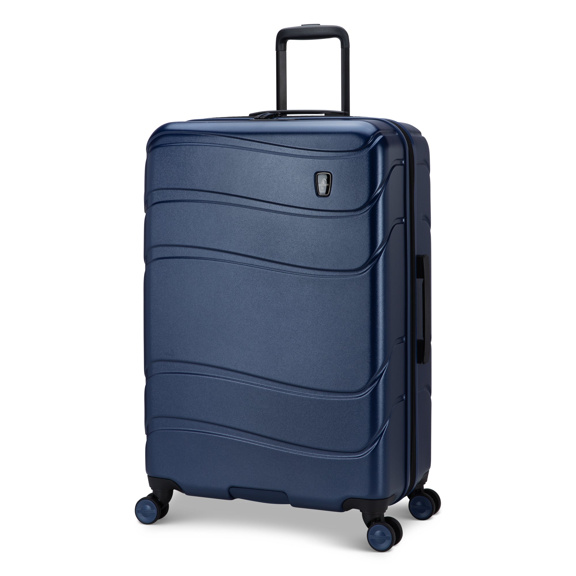 Atlantic Transmarine Hardside Large Checked Spinner in Midnight Blue, view 1