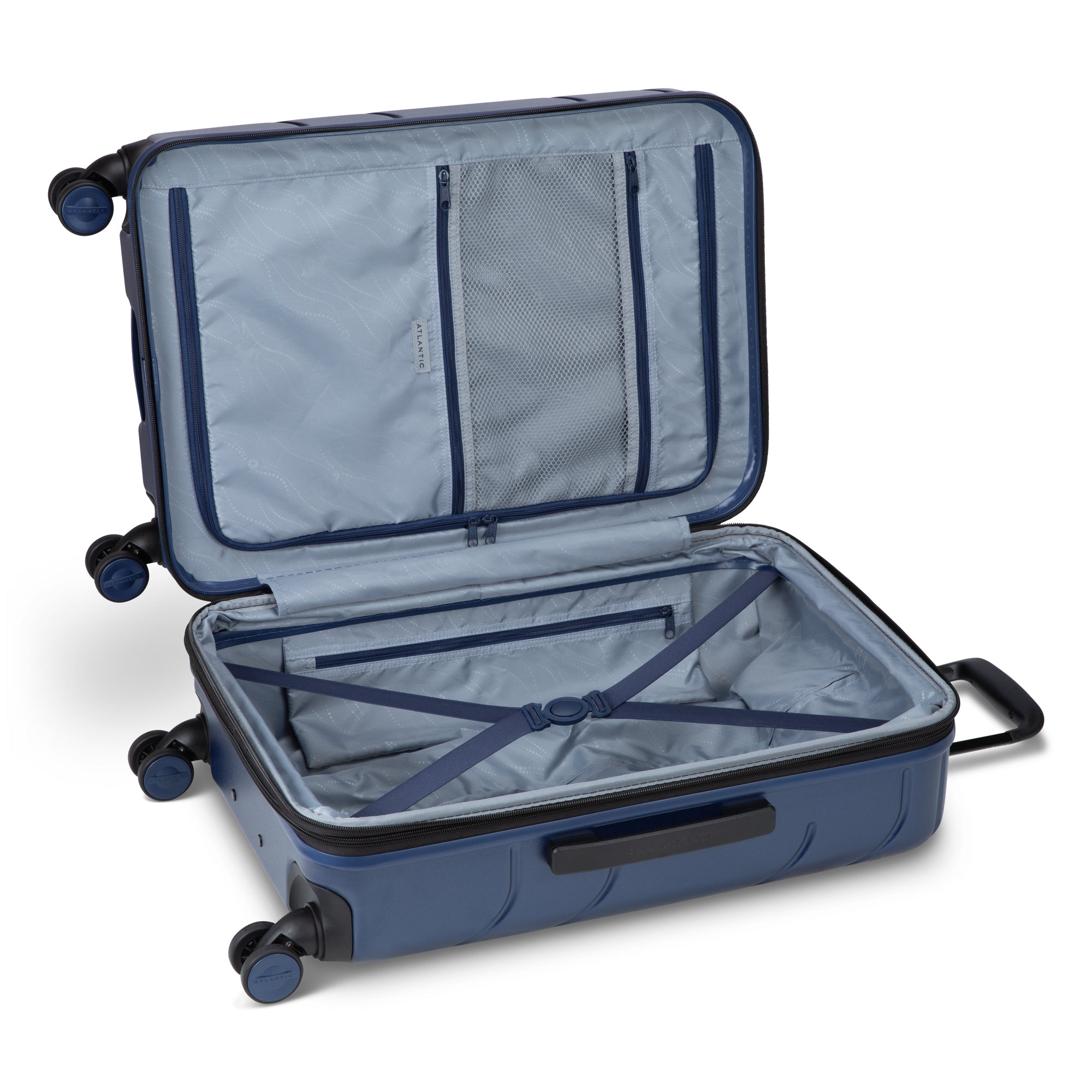 Atlantic Transmarine Hardside Large Checked Spinner in Midnight Blue, view 6