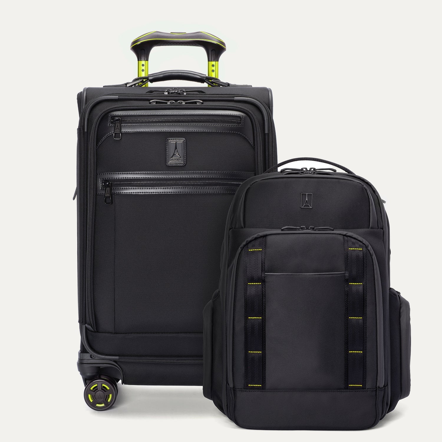 Platinum® Elite 21” Expandable Carry-On Spinner / Travelpro® Altitude™ Large Expandable Laptop Backpack (NEON SHADOW)
