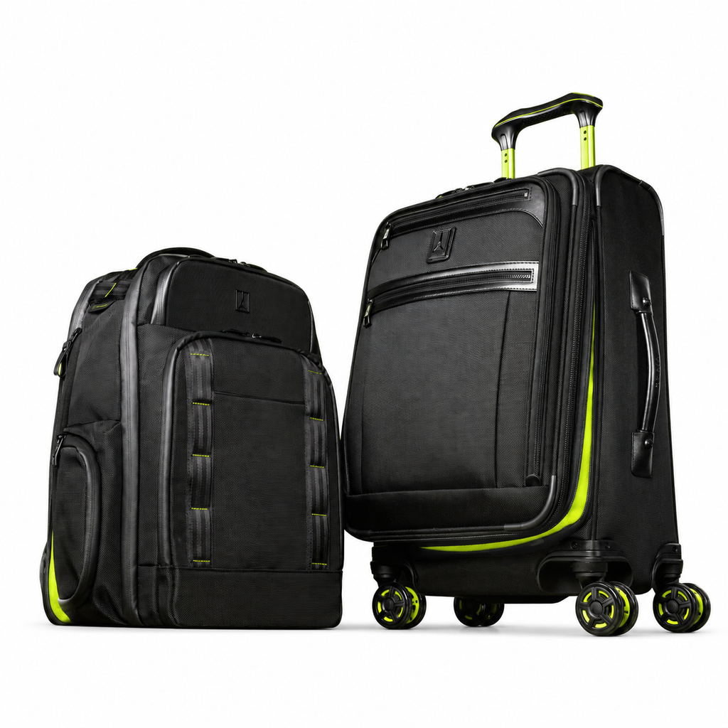 Platinum® Elite 21” Expandable Carry-On Spinner / Travelpro® Altitude™ Large Expandable Laptop Backpack (NEON SHADOW)
